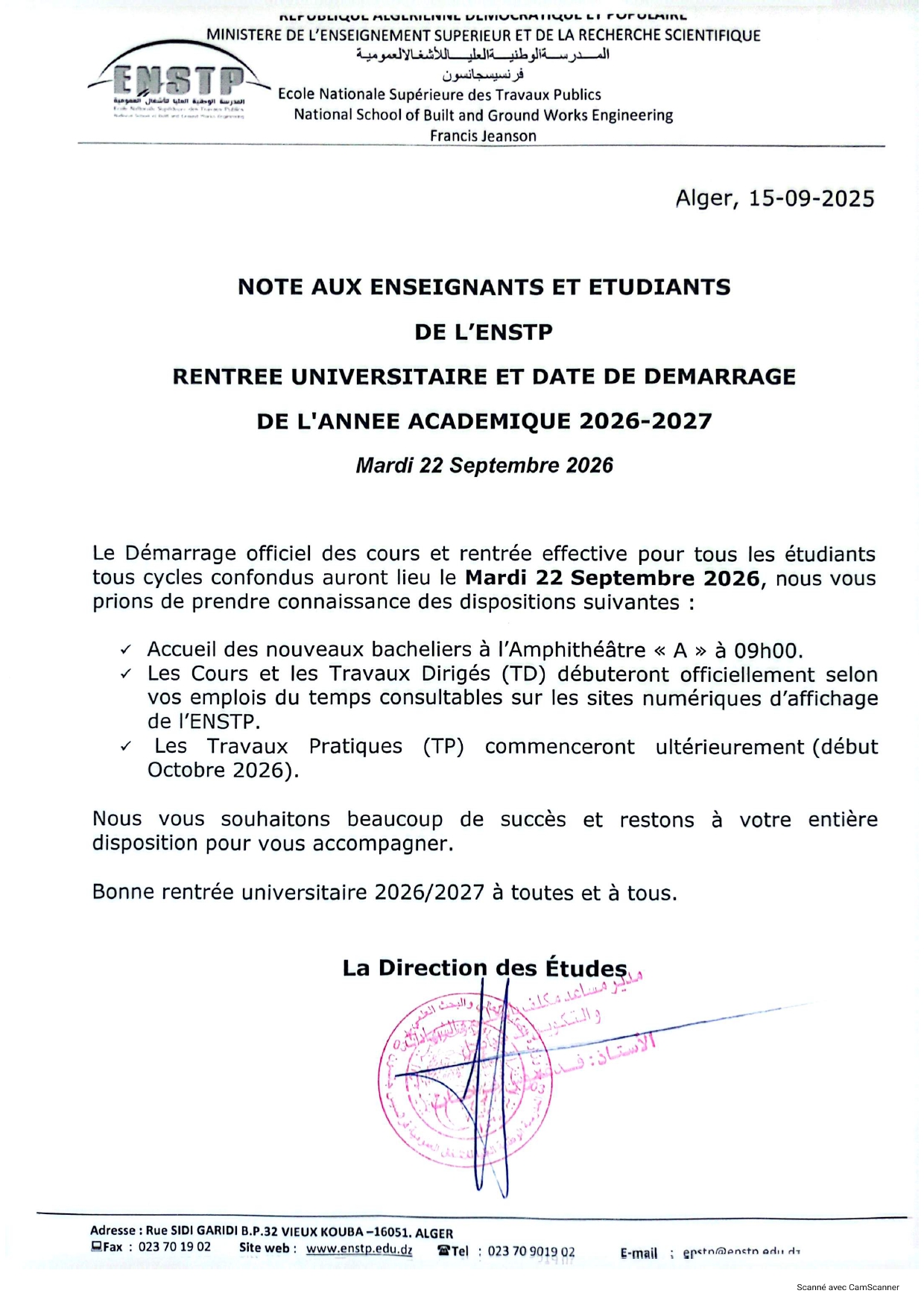 Rentrée 